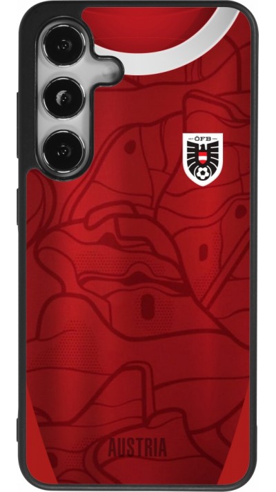 Samsung Galaxy S25 Case Hülle - Silikon schwarz Austria personalisierbares Fussballtrikot