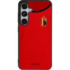 Coque Samsung Galaxy S25 - Silicone rigide noir Maillot de football Belgique 2022 personnalisable