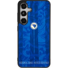 Coque Samsung Galaxy S25 - Silicone rigide noir Maillot de football Bosnie-Herzégovine 2026 personnalisable