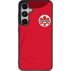 Coque Samsung Galaxy S25 - Silicone rigide noir Maillot de football Canada 2022 personnalisable