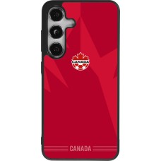 Coque Samsung Galaxy S25 - Silicone rigide noir Maillot de football Canada 2026 personnalisable