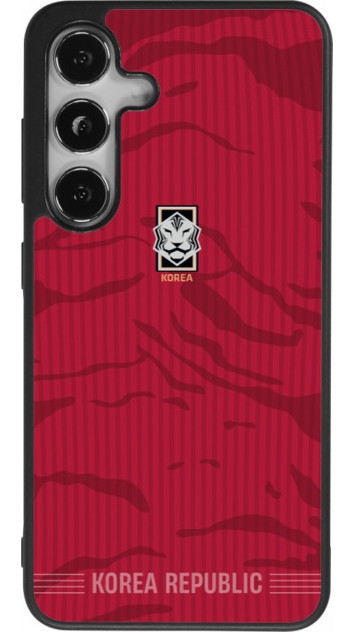 Coque Samsung Galaxy S25 - Silicone rigide noir Maillot de football Corée du Sud 2026 personnalisable