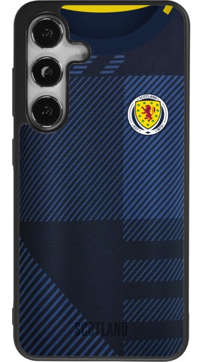 Coque Samsung Galaxy S25 - Silicone rigide noir Maillot de football Ecosse personnalisable