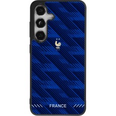 Coque Samsung Galaxy S25 - Silicone rigide noir Maillot de football France 2026 personnalisable