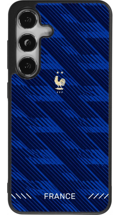 Coque Samsung Galaxy S25 - Silicone rigide noir Maillot de football France 2026 personnalisable
