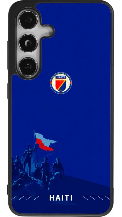 Coque Samsung Galaxy S25 - Silicone rigide noir Maillot de football Haiti 2026 personnalisable