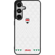 Coque Samsung Galaxy S25 - Silicone rigide noir Maillot de football Irak 2026 personnalisable