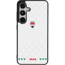Coque Samsung Galaxy S25 - Silicone rigide noir Maillot de football Irak 2026 personnalisable