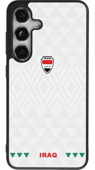 Coque Samsung Galaxy S25 - Silicone rigide noir Maillot de football Irak 2026 personnalisable