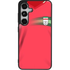 Coque Samsung Galaxy S25 - Silicone rigide noir Maillot de football Iran 2022 personnalisable