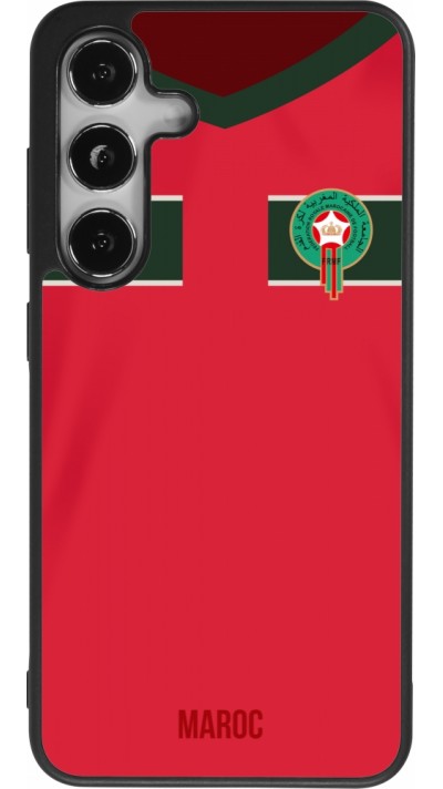 Samsung Galaxy S25 Case Hülle - Silikon schwarz Marokko 2022 personalisierbares Fussballtrikot