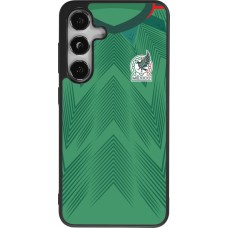 Coque Samsung Galaxy S25 - Silicone rigide noir Maillot de football Mexique 2022 personnalisable
