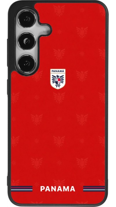 Coque Samsung Galaxy S25 - Silicone rigide noir Maillot de football Panama 2026 personnalisable