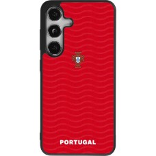 Coque Samsung Galaxy S25 - Silicone rigide noir Maillot de football Portugal 2026 personnalisable