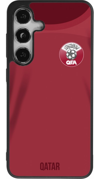 Samsung Galaxy S25 Case Hülle - Silikon schwarz Katar 2022 personalisierbares Fussballtrikot