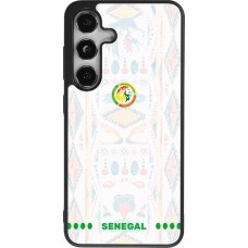 Coque Samsung Galaxy S25 - Silicone rigide noir Maillot de football Sénégal 2026 personnalisable