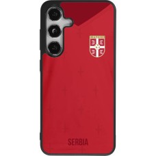 Samsung Galaxy S25 Case Hülle - Silikon schwarz Serbien 2022 personalisierbares Fussballtrikot