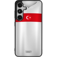 Coque Samsung Galaxy S25 - Silicone rigide noir Maillot de football Turquie personnalisable