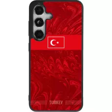 Coque Samsung Galaxy S25 - Silicone rigide noir Maillot de football Turquie 2026 personnalisable