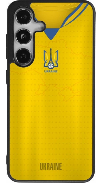 Samsung Galaxy S25 Case Hülle - Silikon schwarz Fussballtrikot Ukraine