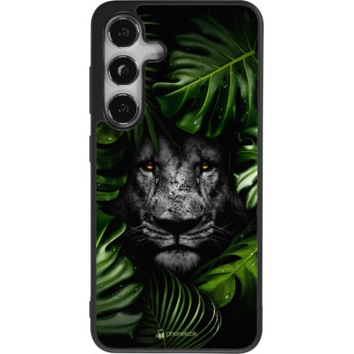 Samsung Galaxy S25 Case Hülle - Silikon schwarz Forest Lion