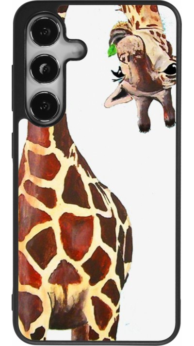 Samsung Galaxy S25 Case Hülle - Silikon schwarz Giraffe Fit