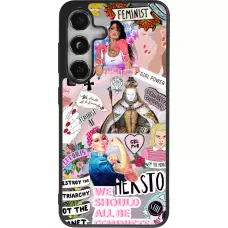 Coque Samsung Galaxy S25 - Silicone rigide noir Girl Power Collage