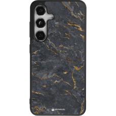 Samsung Galaxy S25 Case Hülle - Silikon schwarz Grey Gold Marble