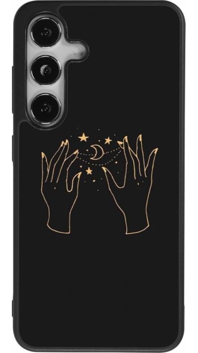 Samsung Galaxy S25 Case Hülle - Silikon schwarz Grey magic hands