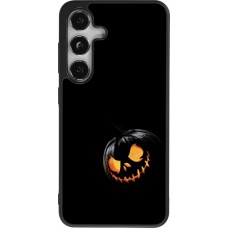 Coque Samsung Galaxy S25 - Silicone rigide noir Halloween 2023 discreet pumpkin