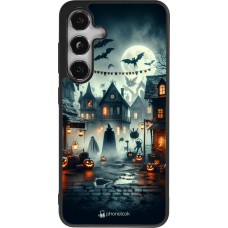 Coque Samsung Galaxy S25 - Silicone rigide noir Halloween Spookville