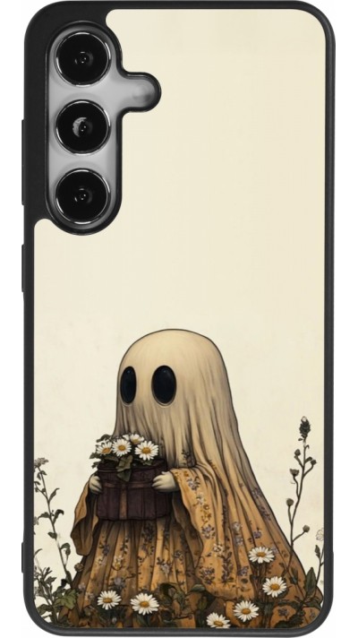 Coque Samsung Galaxy S25 - Silicone rigide noir Halloween 2025 Ghost gardener