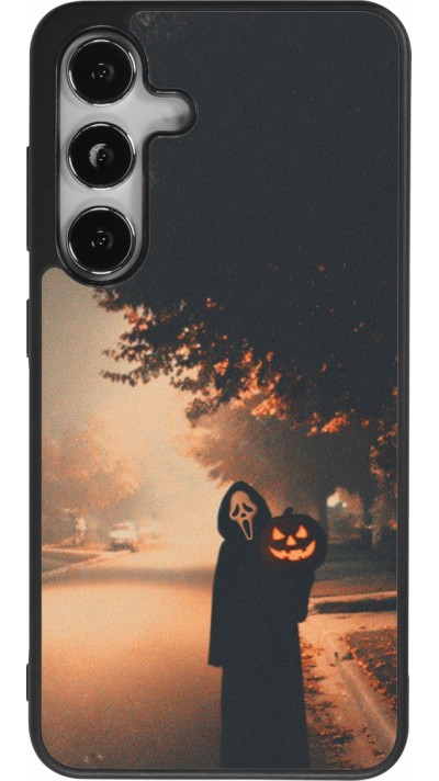 Coque Samsung Galaxy S25 - Silicone rigide noir Halloween 2025 Scream