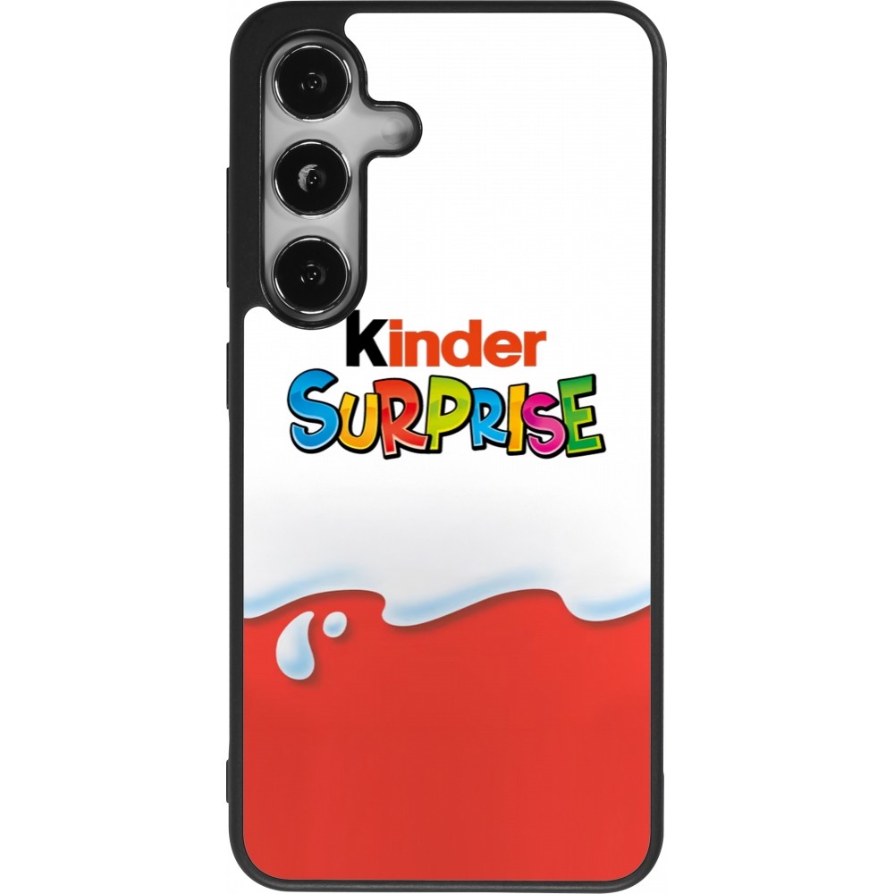 Coque Samsung Galaxy S25 - Silicone rigide noir Kinder Surprise