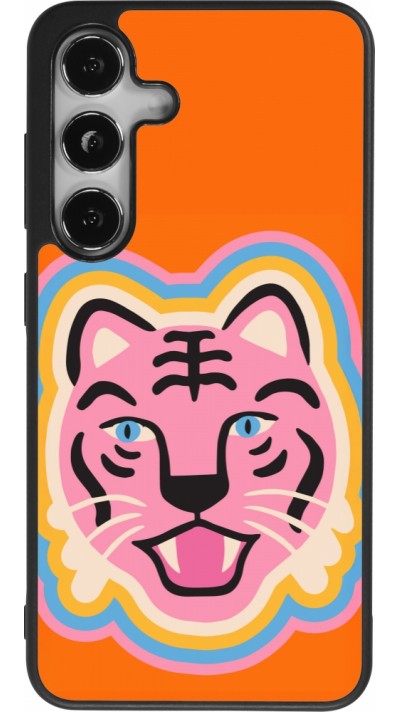 Coque Samsung Galaxy S25 - Silicone rigide noir Lion colors 2026