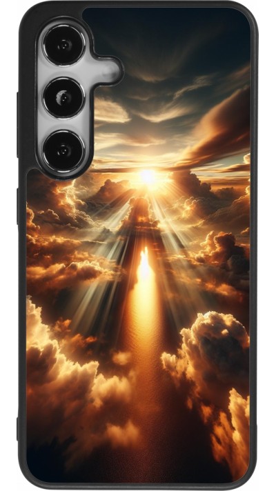 Samsung Galaxy S25 Case Hülle - Silikon schwarz Himmelsleuchten Zenit