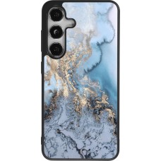 Coque Samsung Galaxy S25 - Silicone rigide noir Marble 04