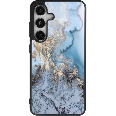 Samsung Galaxy S25 Case Hülle - Silikon schwarz Marble 04