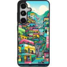 Coque Samsung Galaxy S25 - Silicone rigide noir Medellin Comuna 13 Art