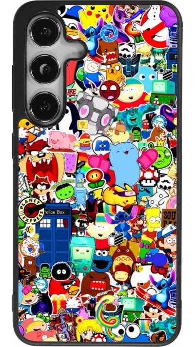 Samsung Galaxy S25 Case Hülle - Silikon schwarz Mixed cartoons