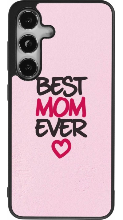 Samsung Galaxy S25 Case Hülle - Silikon schwarz Mom 2023 best Mom ever pink