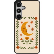 Coque Samsung Galaxy S25 - Silicone rigide noir Half moon stamp 2026