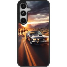 Coque Samsung Galaxy S25 - Silicone rigide noir Mustang 69 Grand Canyon