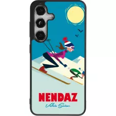 Coque Samsung Galaxy S25 - Silicone rigide noir Nendaz Ski Downhill