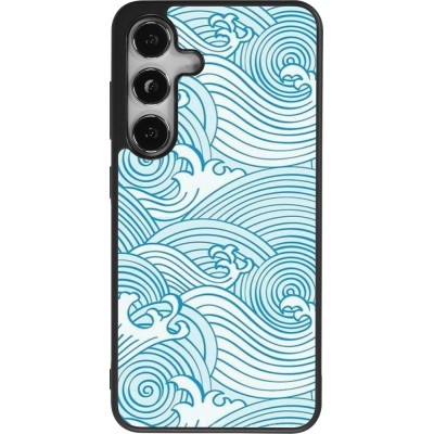Coque Samsung Galaxy S25 - Silicone rigide noir Ocean Waves