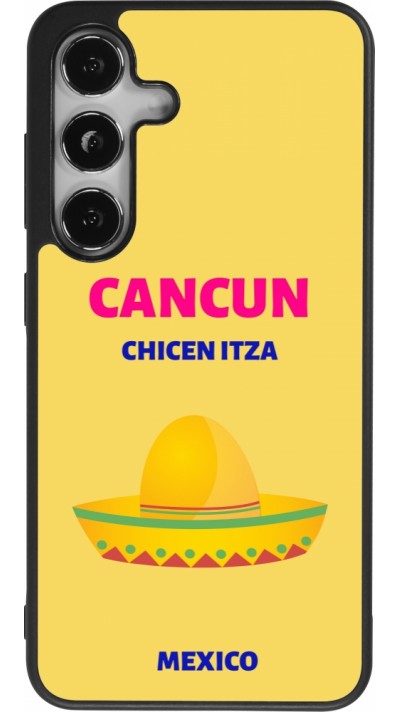 Coque Samsung Galaxy S25 - Silicone rigide noir Pop Summer Destination Cancun