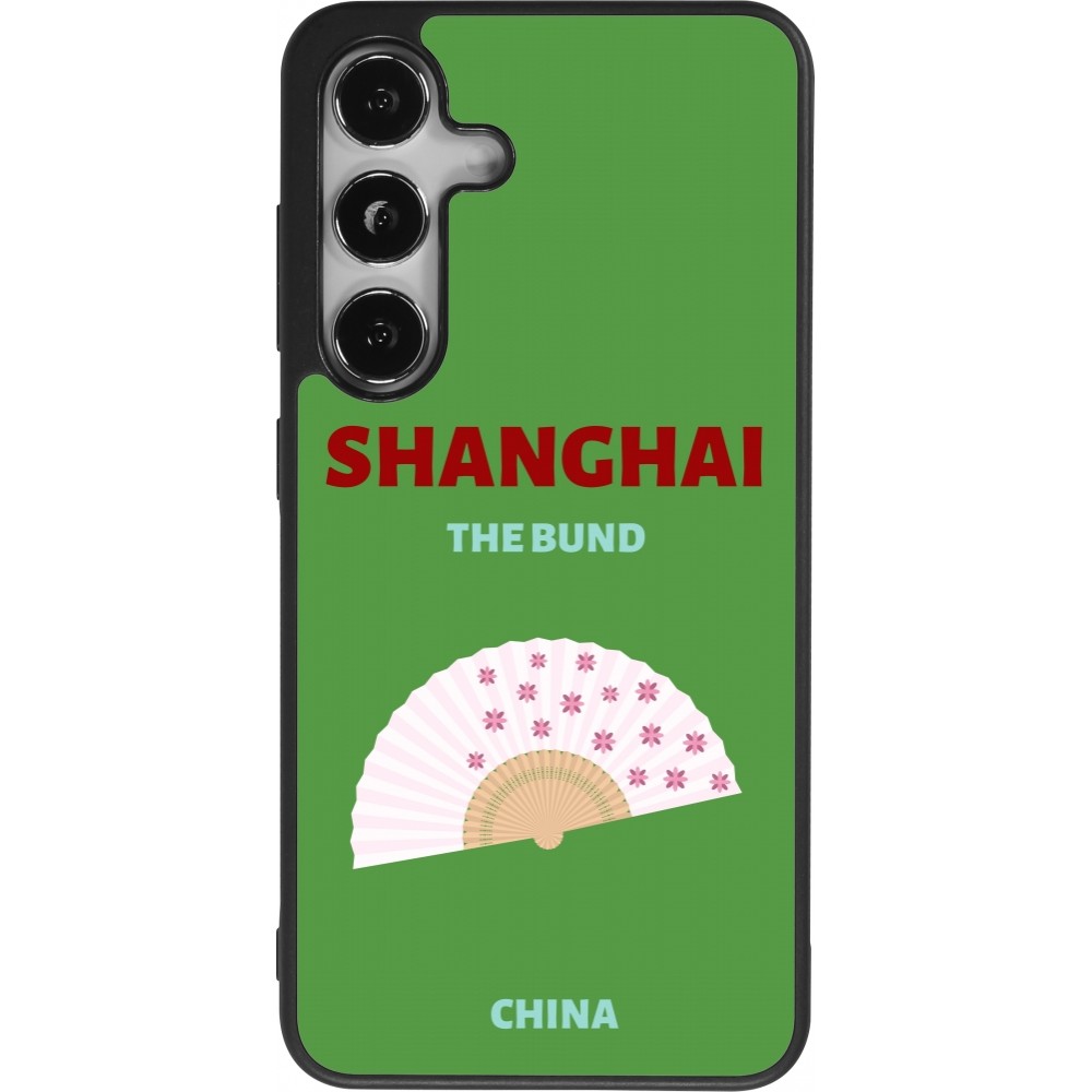 Coque Samsung Galaxy S25 - Silicone rigide noir Pop Summer Destination Shanghai