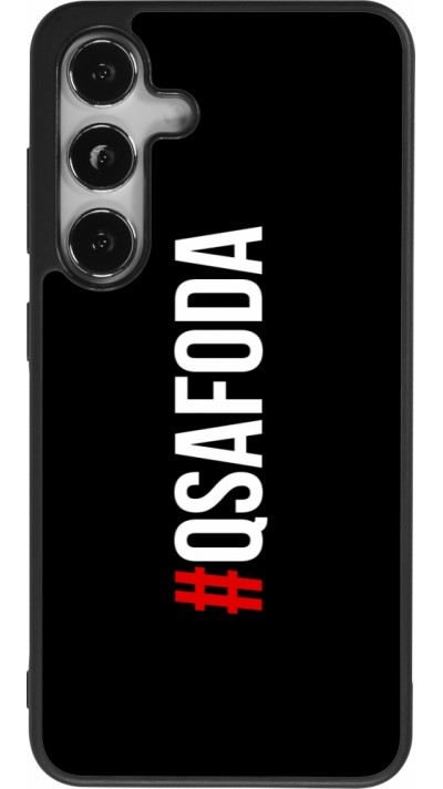 Coque Samsung Galaxy S25 - Silicone rigide noir Qsafoda 1