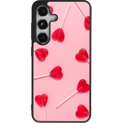 Coque Samsung Galaxy S25 - Silicone rigide noir Saint Valentines Day 26 Lollipop