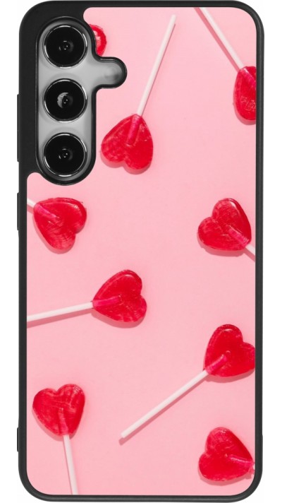 Coque Samsung Galaxy S25 - Silicone rigide noir Saint Valentines Day 26 Lollipop